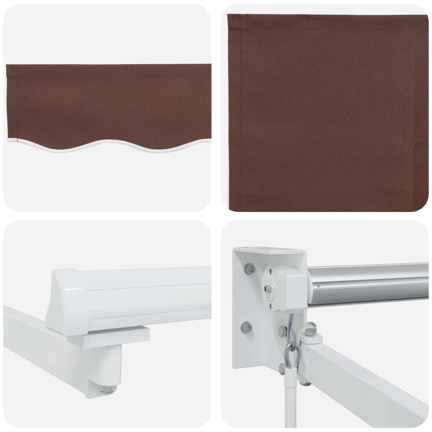 Tenda retrattile Marrone 3 x 2 m 100% Poliestere e Alluminio | homemem39