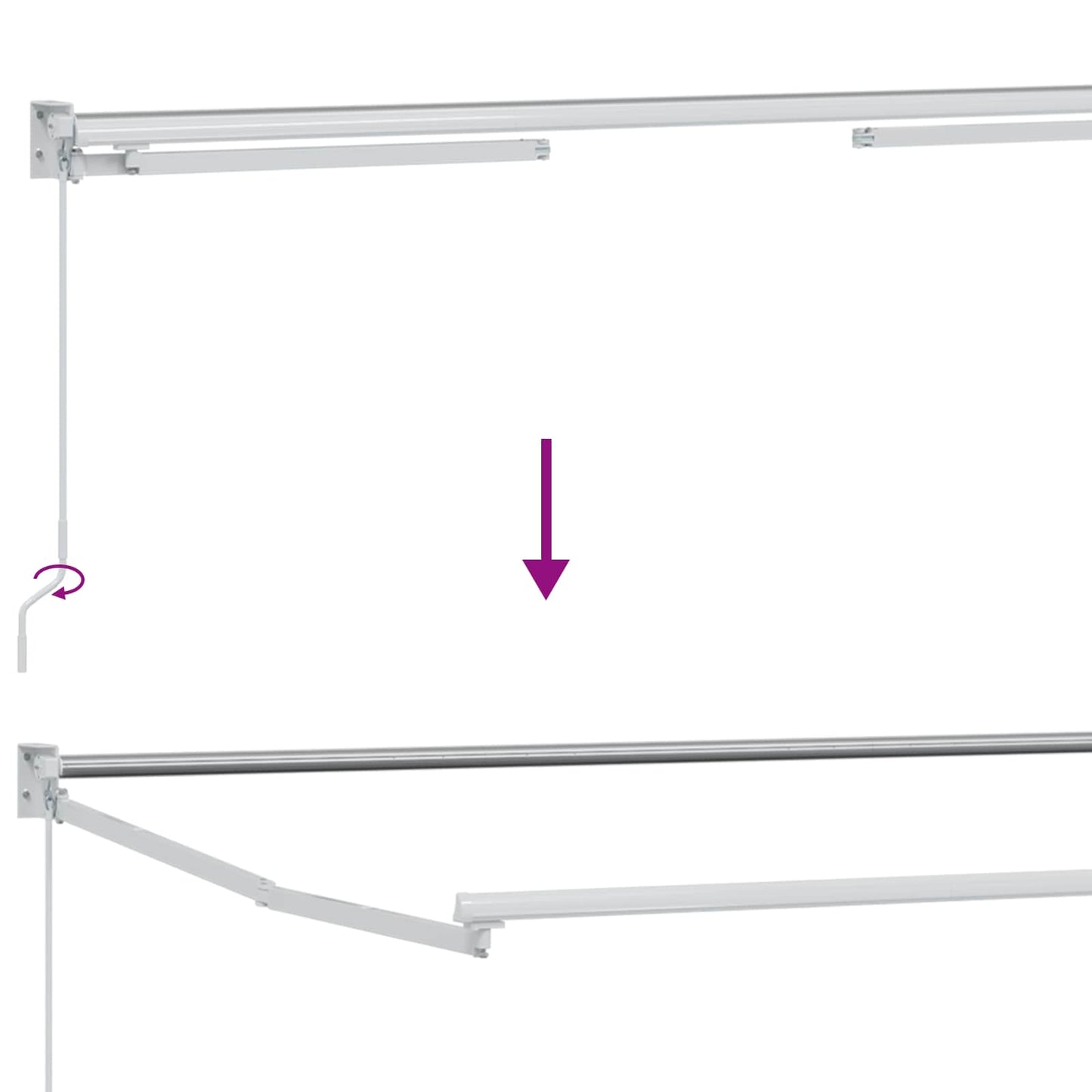 Tenda retrattile Marrone 3 x 2 m 100% Poliestere e Alluminio | homemem39