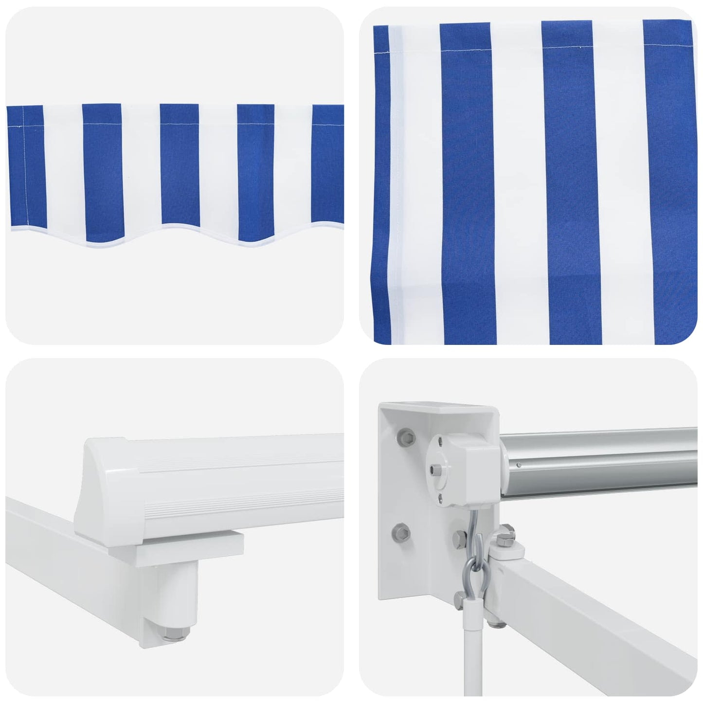 Tenda retrattile Blu e Bianco 3,5 x 2 m