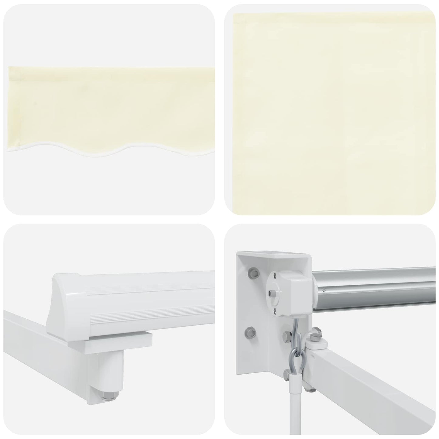 Tenda retrattile Crema 3,5 x 2 m 100% Poliestere e Alluminio | homemem39