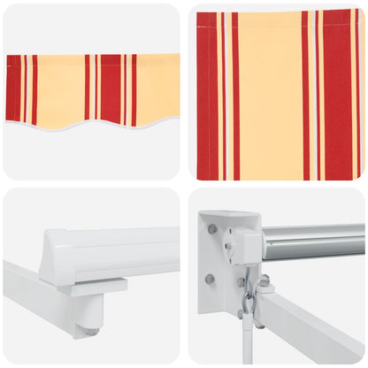 Tenda retrattile Giallo, Arancione e Bianco 3,5 x 2 m | homemem39