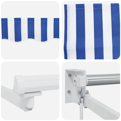 Tenda retrattile Blu e Bianco 4 x 2 m | homemem39