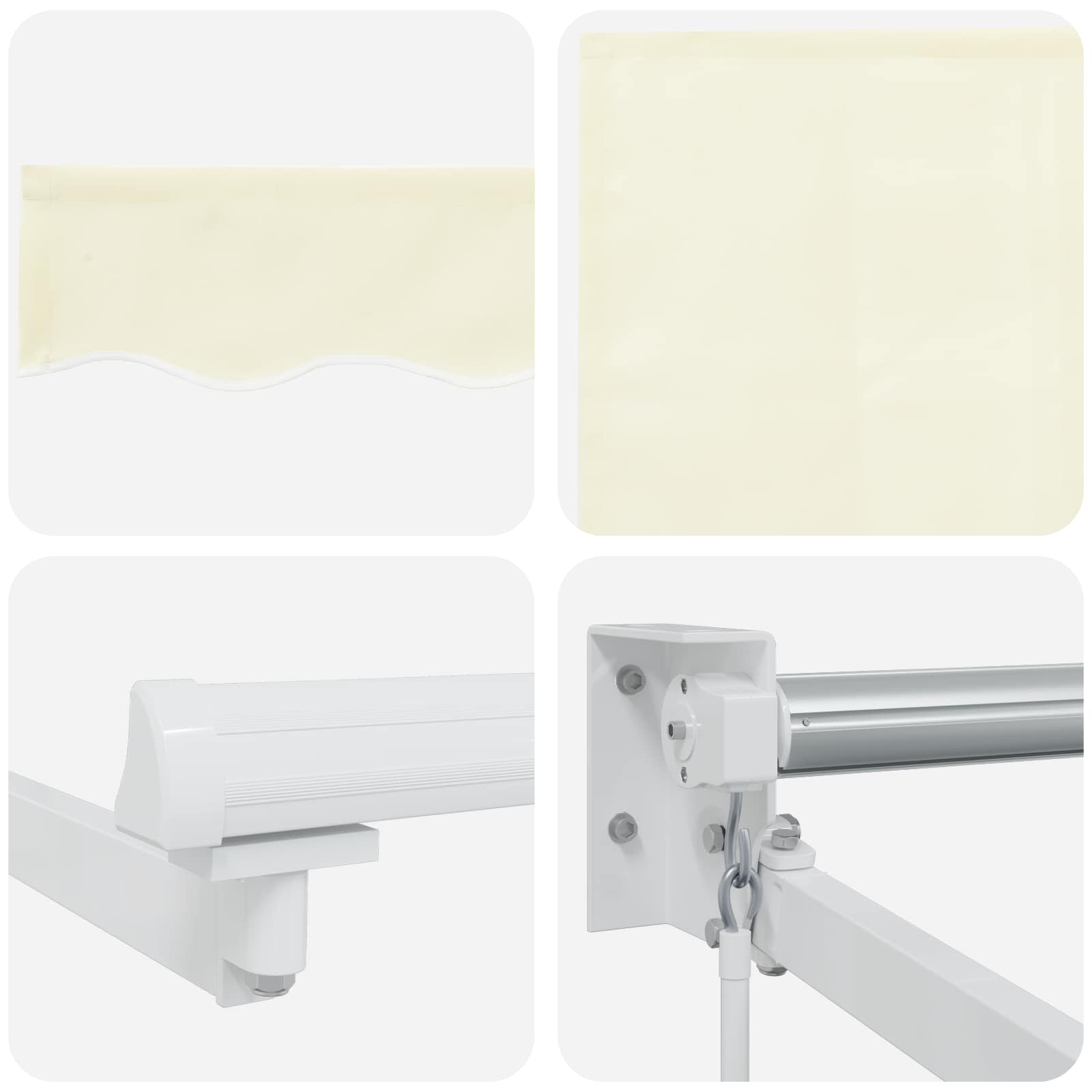 Tenda retrattile Crema 4 x 2 m 100% Poliestere e Alluminio | homemem39