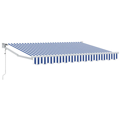 Tettuccio Elettrico Retrattile Blu e Bianco 2,5 x 2 m | homemem39