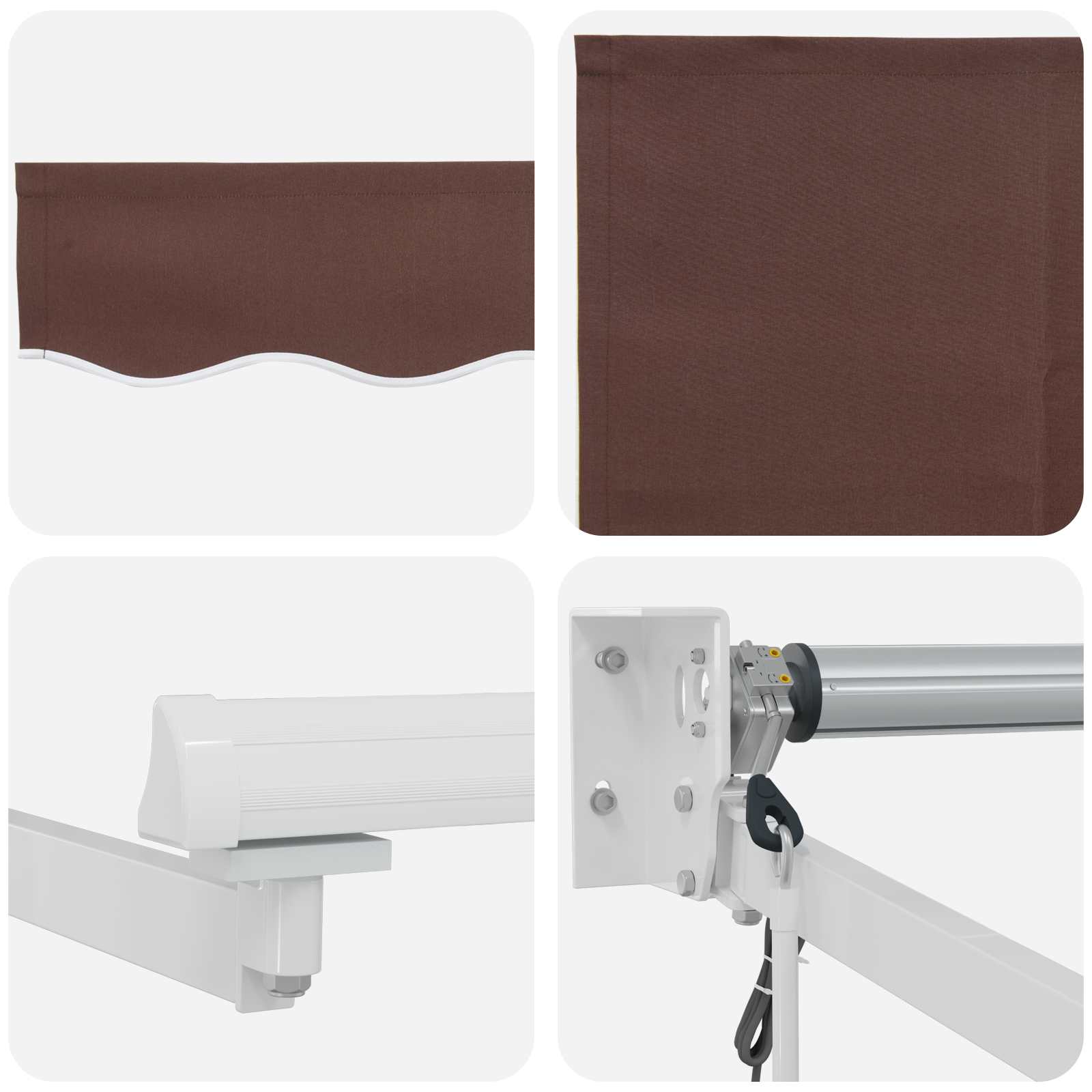 Tettuccio Elettrico Retrattile Marrone 2,5 x 2 m | homemem39