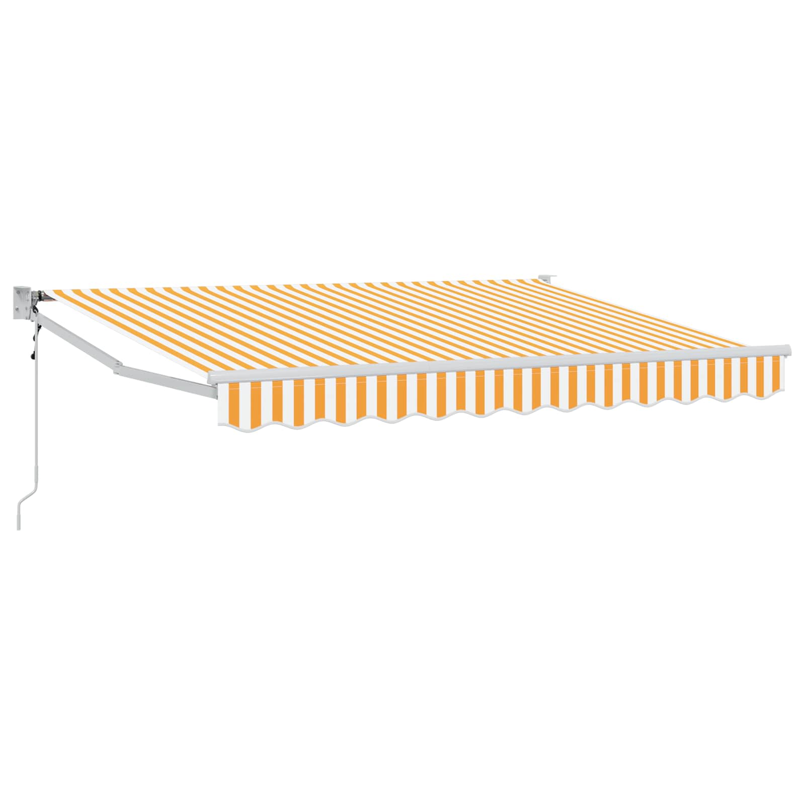 Tenda retrattile Giallo e Bianco 3 x 2 m Poliestere e Metallo | homemem39