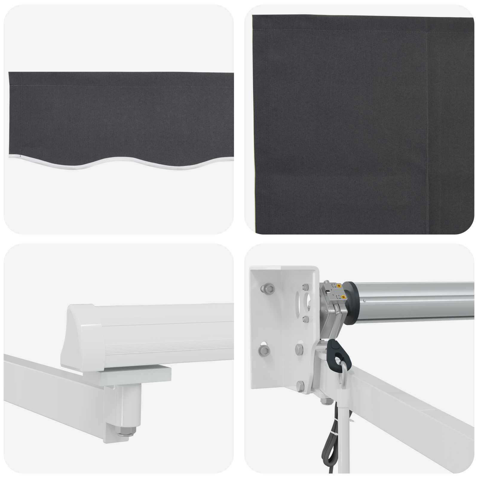 Tettuccio Elettrico Retrattile Antracite 3 x 2 m | homemem39