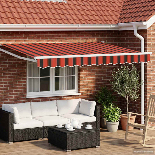 Tenda retrattile Arancione, Nero e Giallo 3,5 x 2 m | homemem39