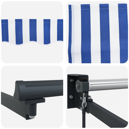 Tenda retrattile Blu e Bianco 3,5 x 2 m | homemem39