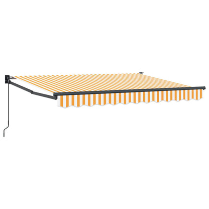 Tenda retrattile Giallo e bianco 3,5 x 2 m | homemem39