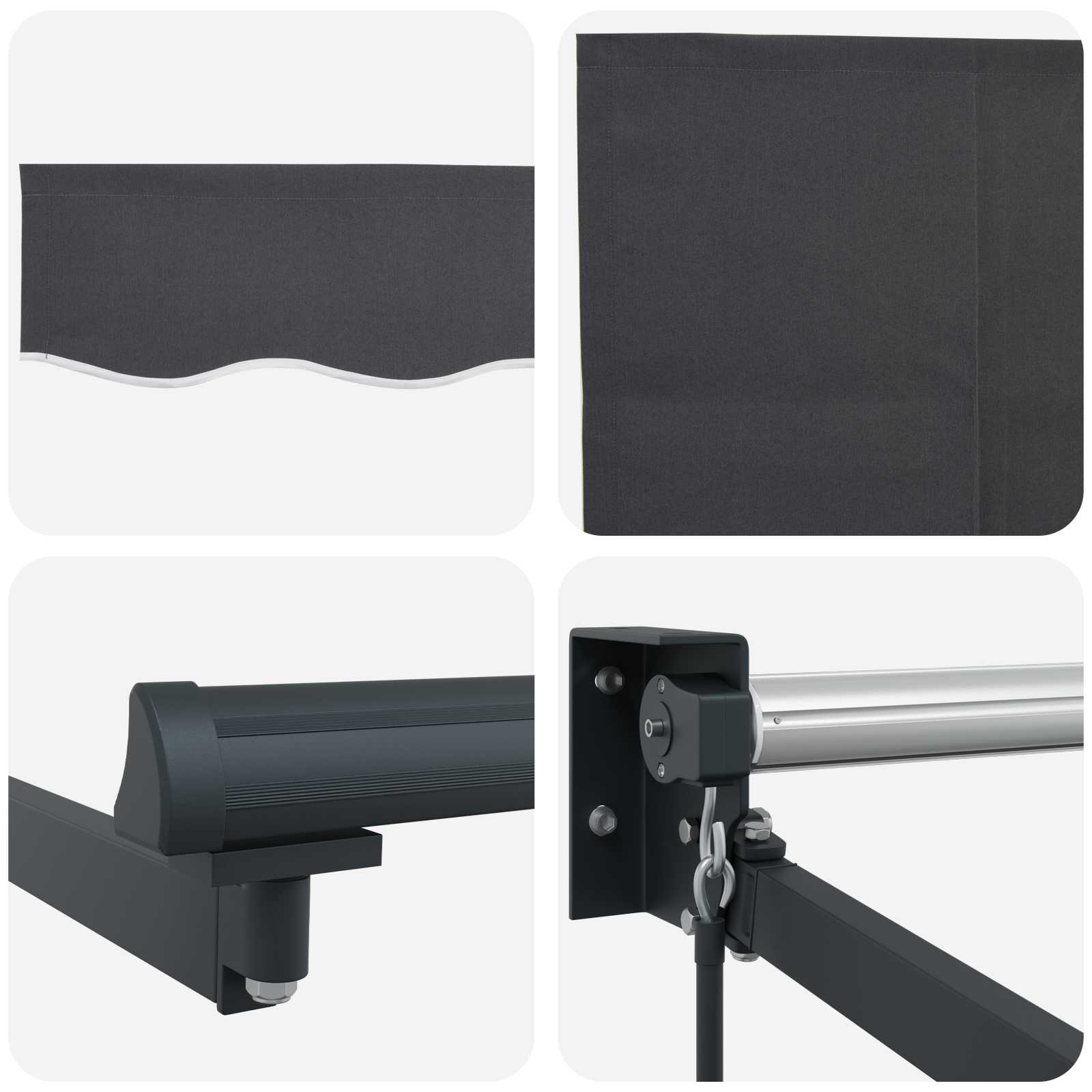 Tenda retrattile Antracite 3,5 x 2 m | homemem39