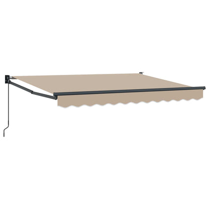 Tenda retrattile Beige 3,5 x 2 m 100% Poliestere e Alluminio