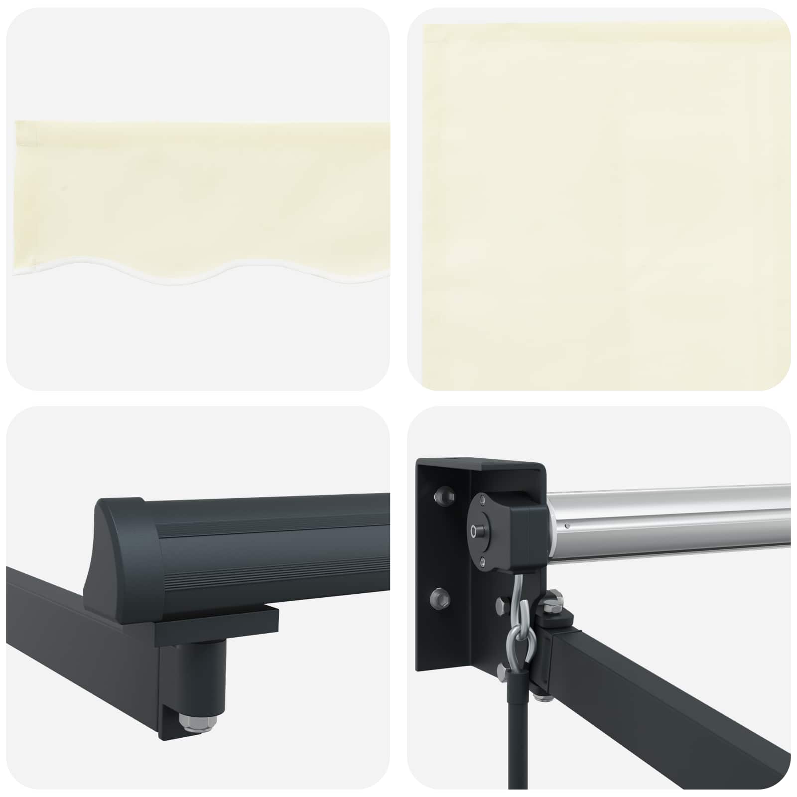 Tenda retrattile Crema 4 x 2 m Poliestere con rivestimento PU | homemem39