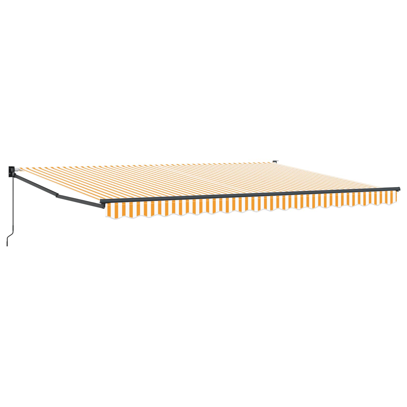 Tenda retrattile Giallo e bianco 4 x 2 m | homemem39