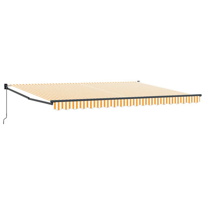 Tenda retrattile Giallo e bianco 4 x 2 m | homemem39