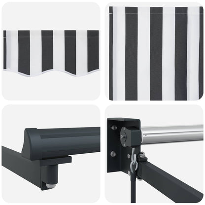 Tenda retrattile Antracite e Bianco 4 x 2 m | homemem39