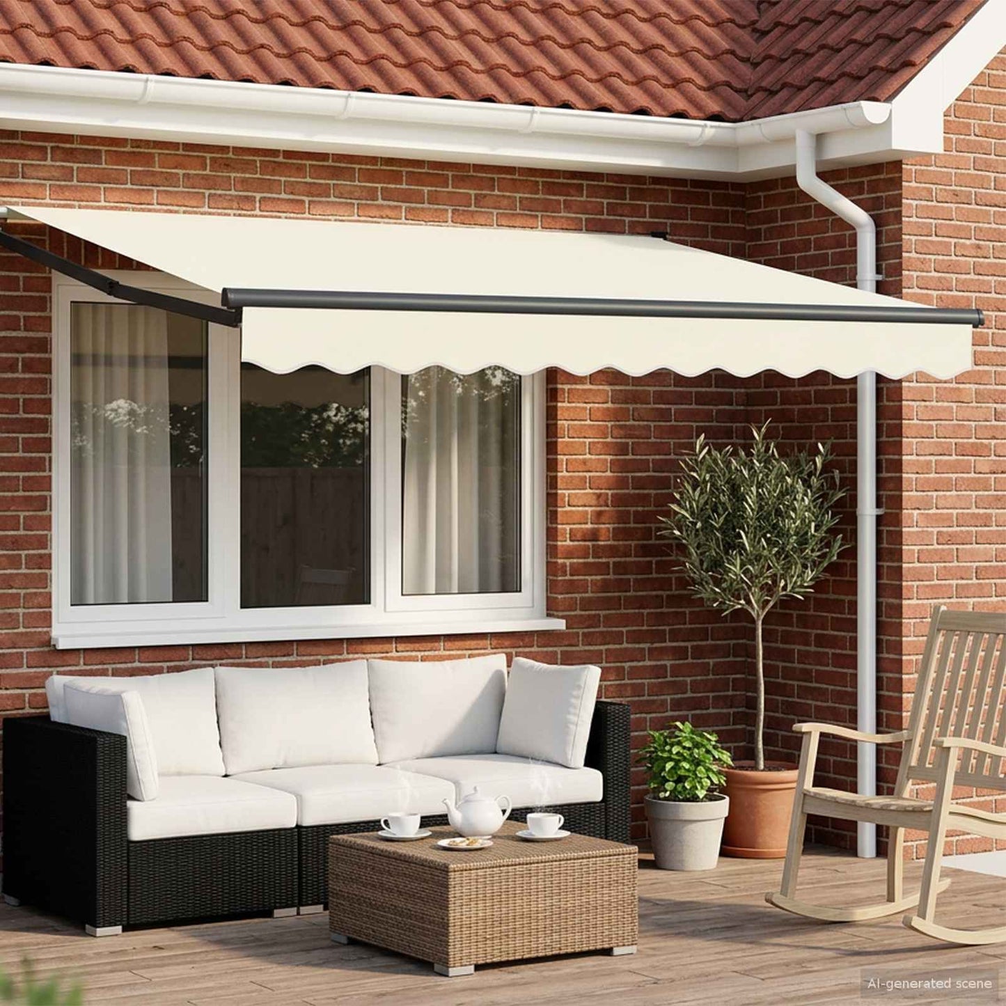 Tettuccio Elettrico Retrattile Crema 2,5 x 2 m