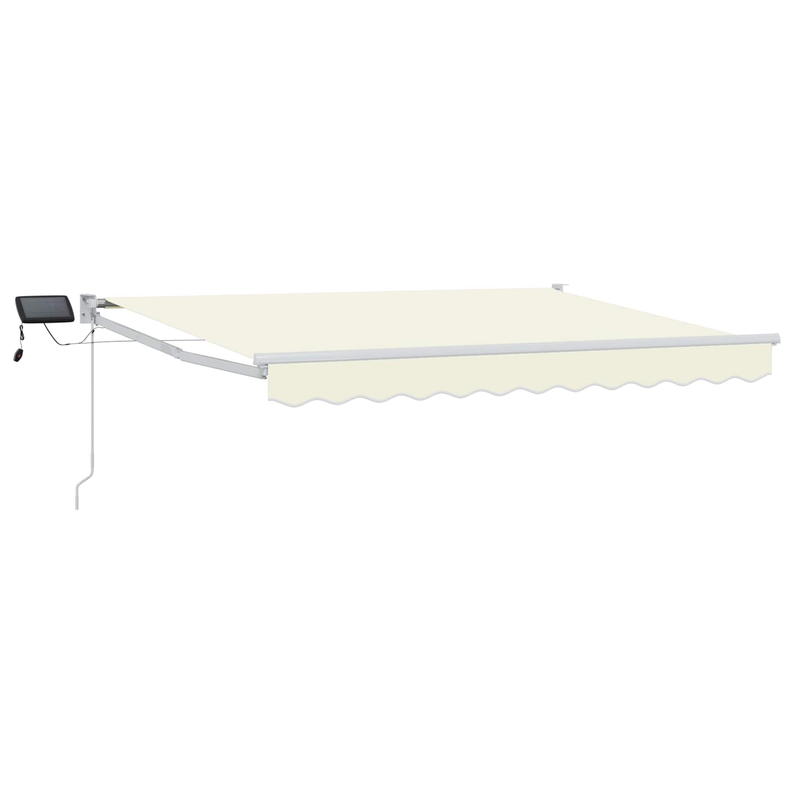 Tenda retrattile manuale con LED Crema e Bianco 3 x 2 m | homemem39
