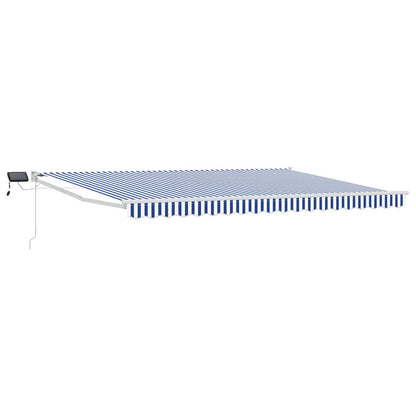 Tenda retrattile manuale con LED Blu e Bianco 4 x 2 m | homemem39