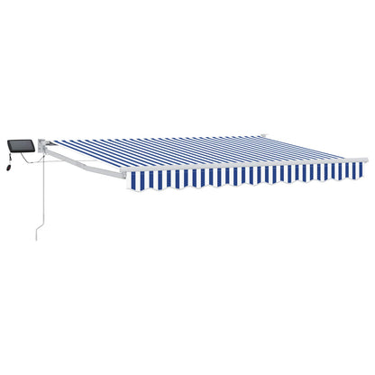Tenda retrattile manuale con LED Blu e Bianco 3 x 2,5 m | homemem39
