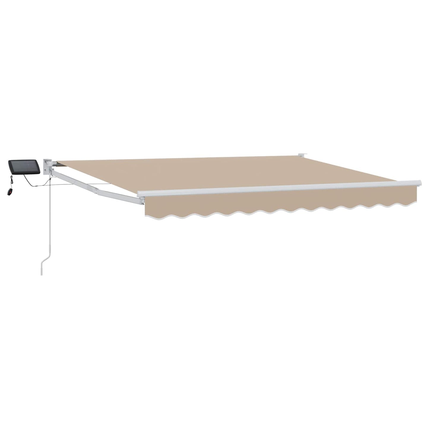 Tenda retrattile manuale con LED Beige e Bianco 3 x 2,5 m | homemem39