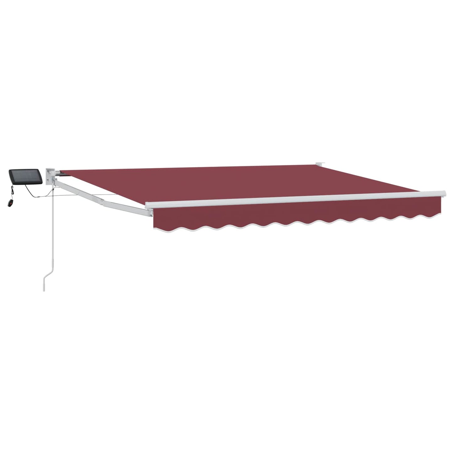 Tenda retrattile manuale con LED Borgogna e Bianco 3,5 x 2,5 m | homemem39