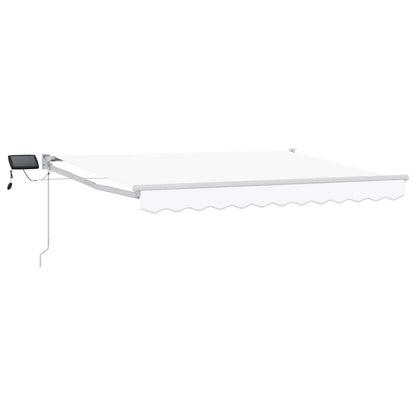 Tenda retrattile manuale con LED Bianco 3,5 x 2,5 m | homemem39