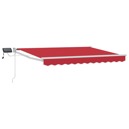 Tenda retrattile manuale con LED Rosso e Bianco 3,5 x 2,5 m | homemem39