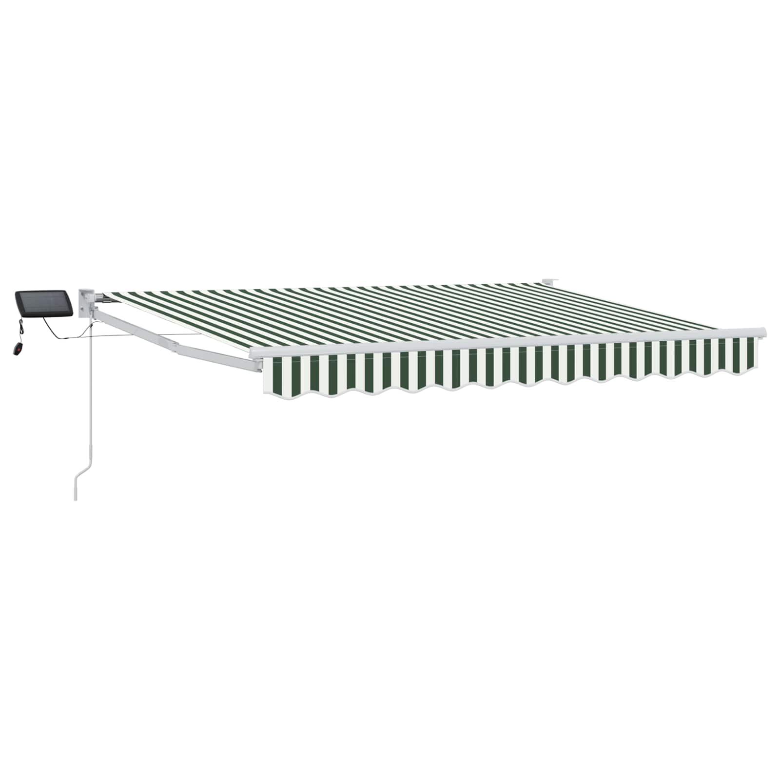 Tenda retrattile manuale con LED Verde e Bianco 3,5 x 2,5 m | homemem39