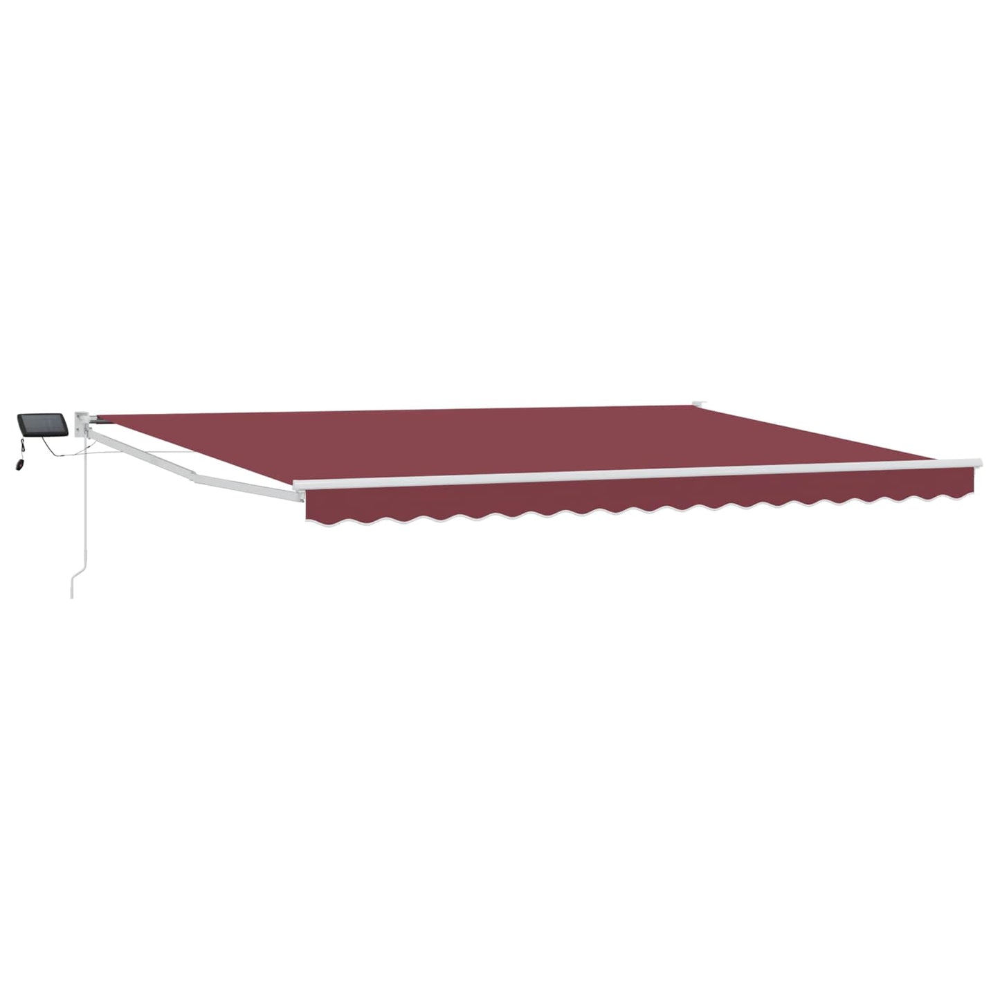 Tenda retrattile manuale con LED Borgogna e Bianco 4,5 × 3 m | homemem39