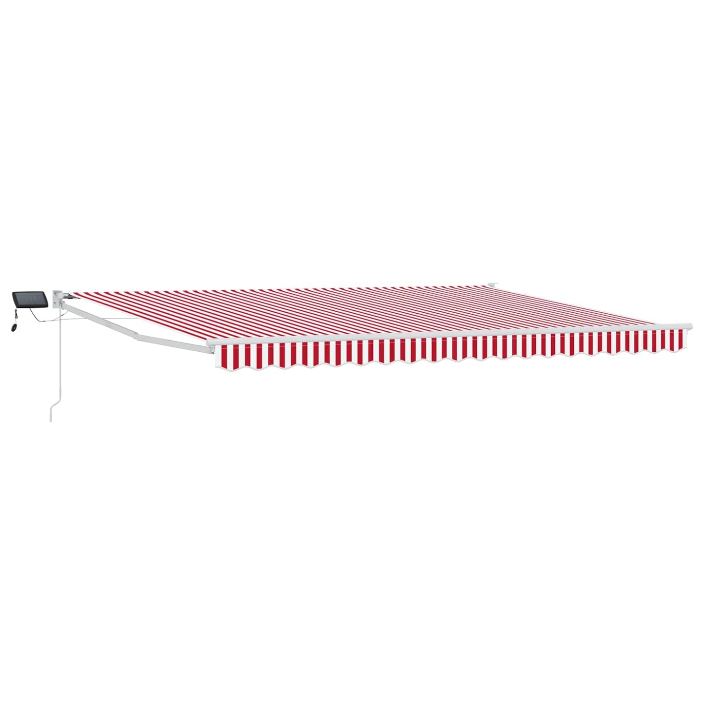 Tenda retrattile manuale con LED Rosso e Bianco 4,5 × 3 m | homemem39