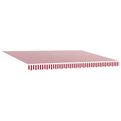 Tenda retrattile manuale con LED Rosso e Bianco 4,5 × 3 m | homemem39