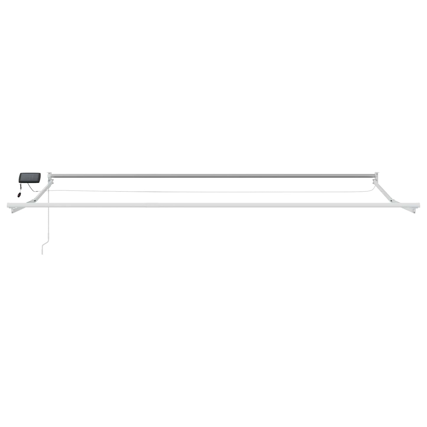 Tenda retrattile manuale con LED Rosso e Bianco 4,5 × 3 m | homemem39