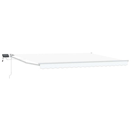 Tenda retrattile manuale con LED Bianco 4,5 × 3 m | homemem39