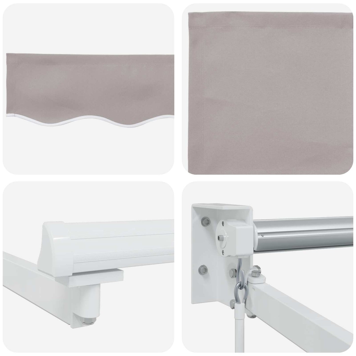 Tenda retrattile manuale con LED 4,5 × 3 m | homemem39
