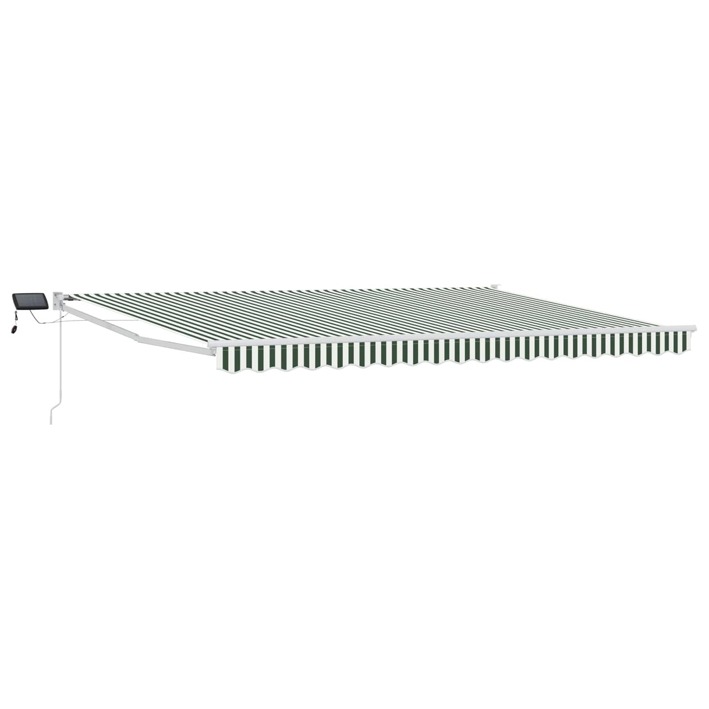 Tenda retrattile manuale con LED Verde e Bianco 4,5 × 3 m | homemem39
