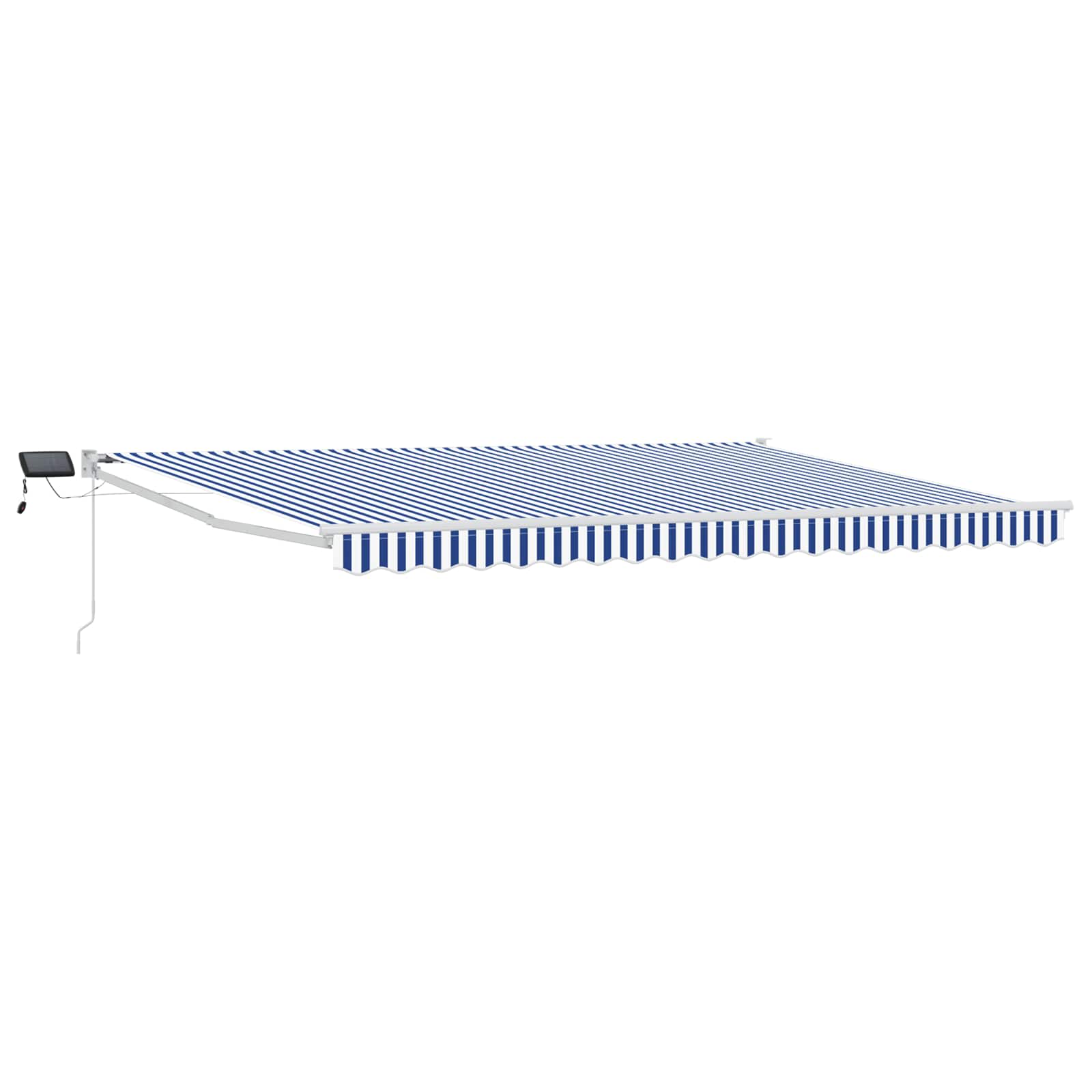Tenda retrattile manuale con LED Blu e Bianco 5 x 3 m | homemem39