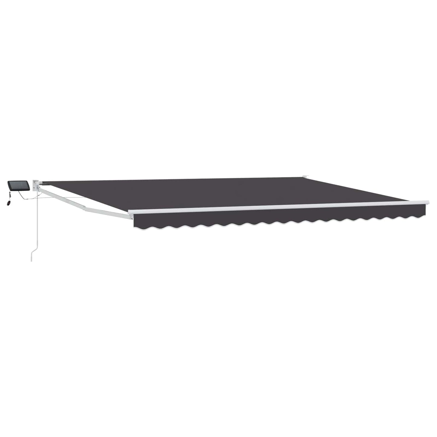Tenda retrattile manuale con LED Antracite e Bianco 5 x 3 m | homemem39