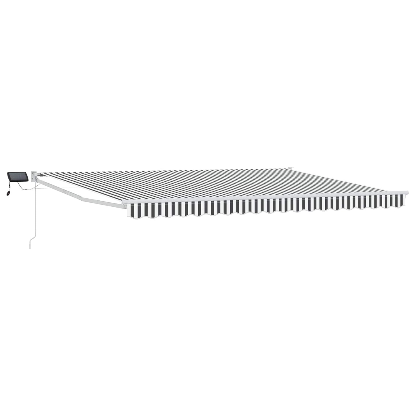 Tenda retrattile manuale con LED Antracite e Bianco 5 x 3 m | homemem39