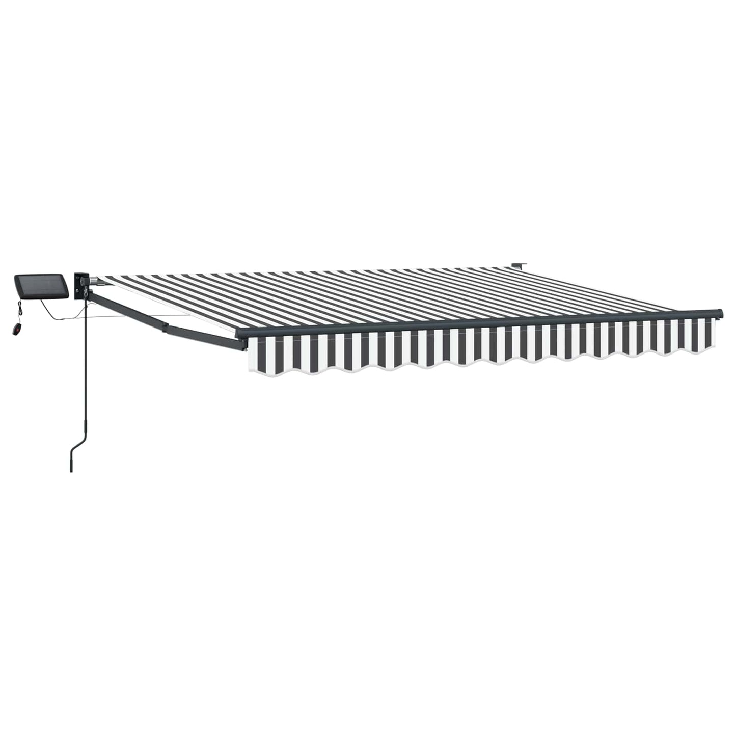 Tenda retrattile manuale con LED Antracite e Bianco 2,5 x 2 m