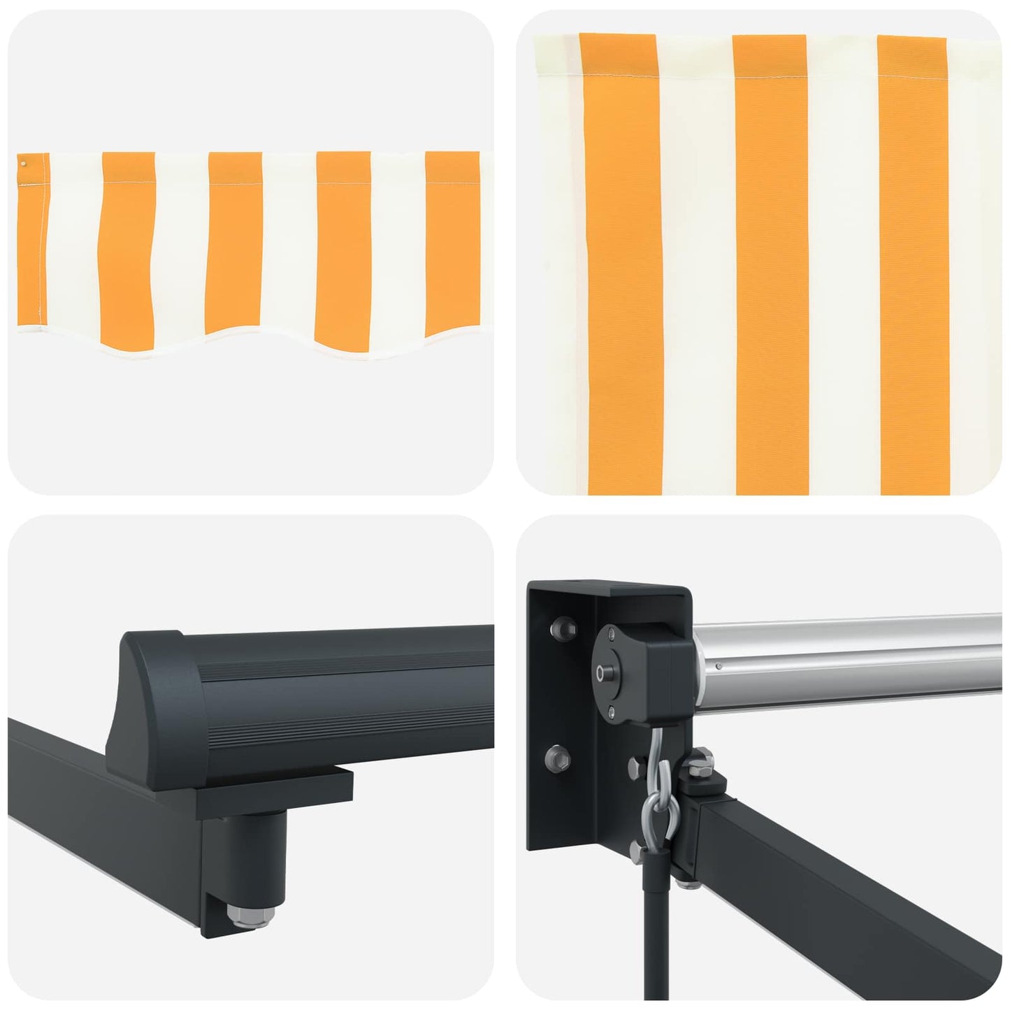 Tenda retrattile manuale con LED 3 x 2 m | homemem39