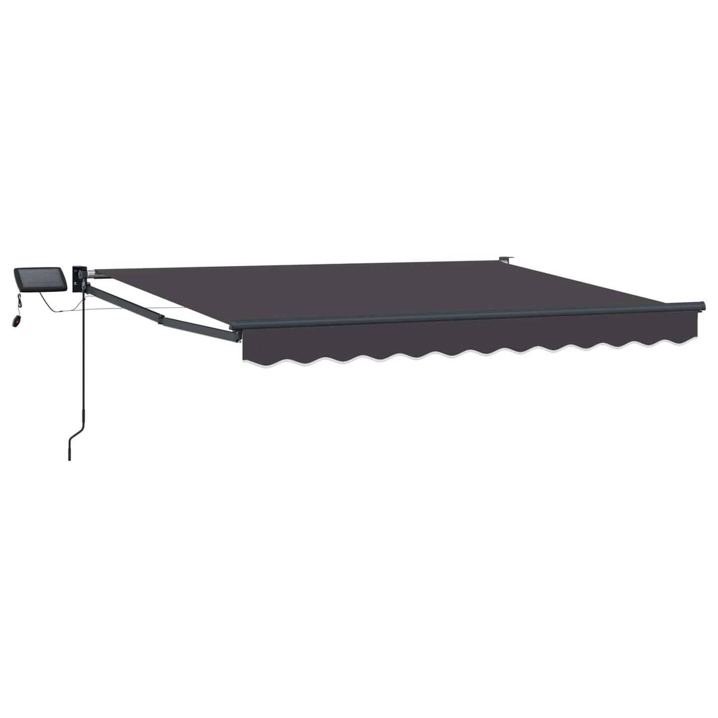 Tenda retrattile manuale con LED Antracite 3,5 x 2 m