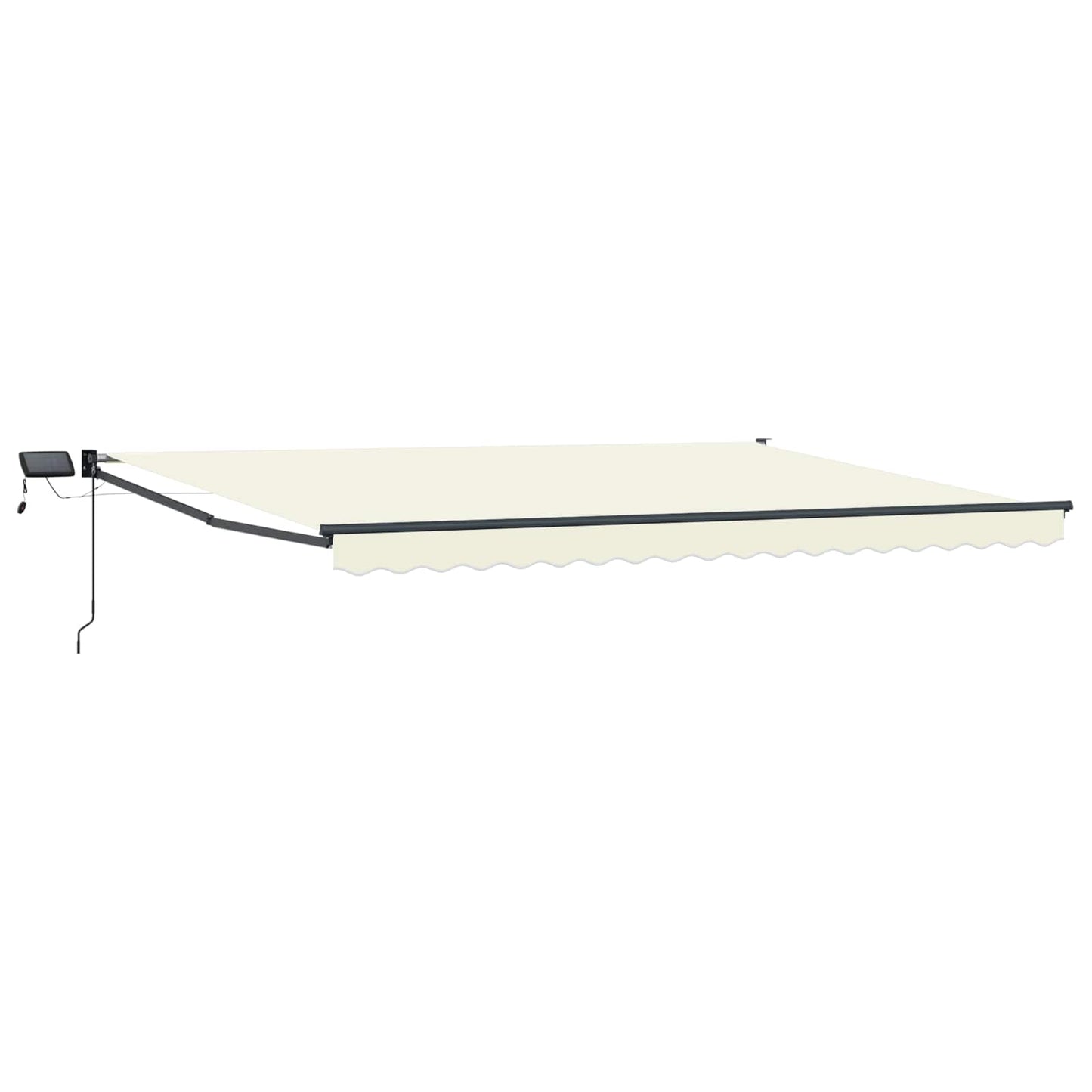 Tenda retrattile manuale con LED Crema e Antracite 4 x 2 m