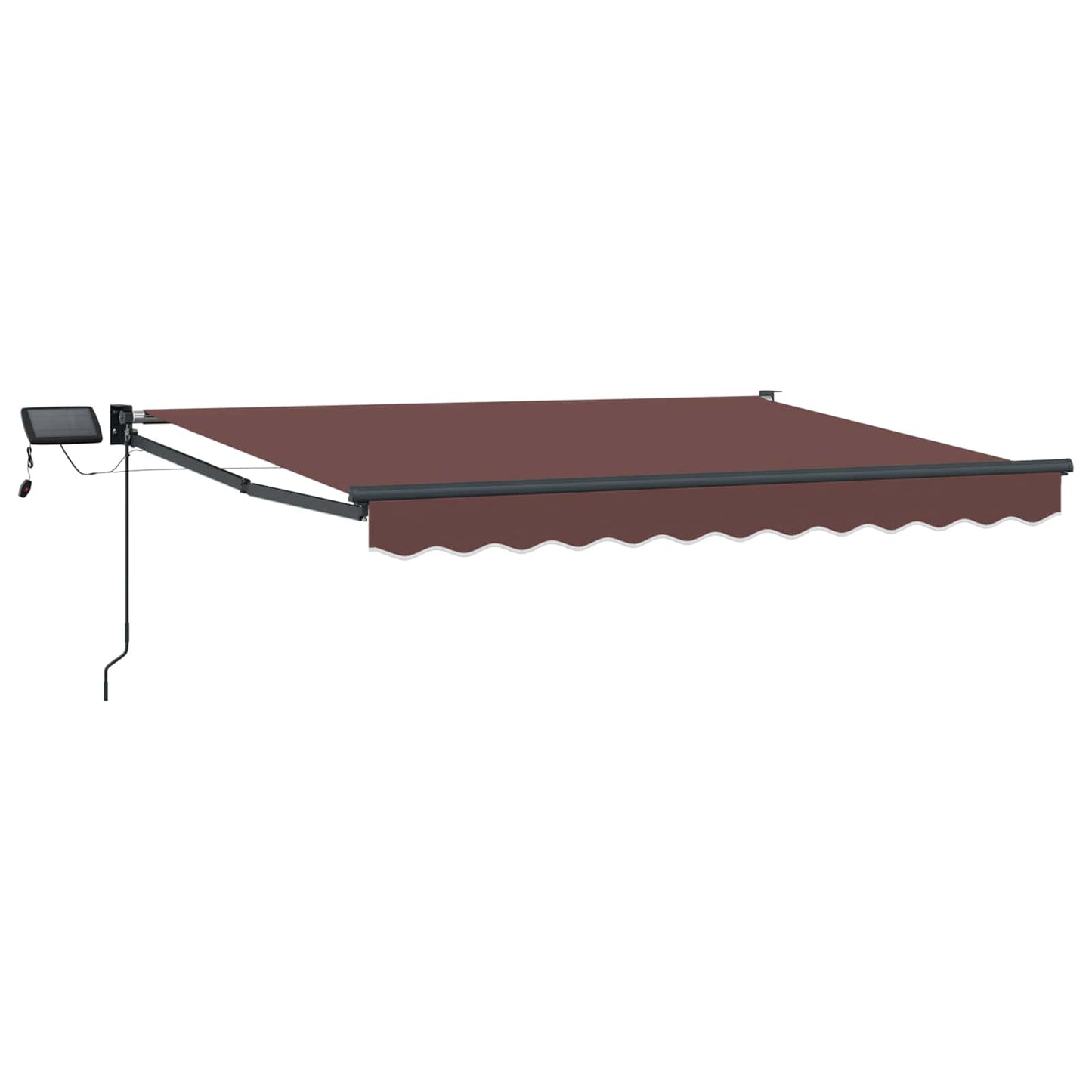 Tenda retrattile manuale con LED Marrone e Antracite 3 x 2,5 m