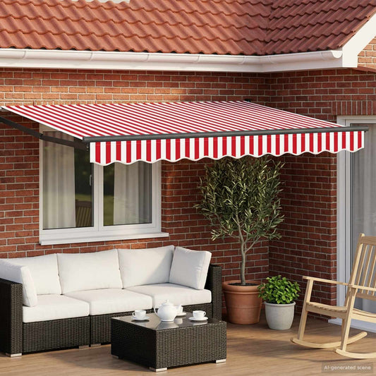 Tenda retrattile manuale con LED 3 x 2,5 m | homemem39