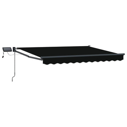 Tenda retrattile manuale con LED Nero e antracite 3 x 2,5 m | homemem39