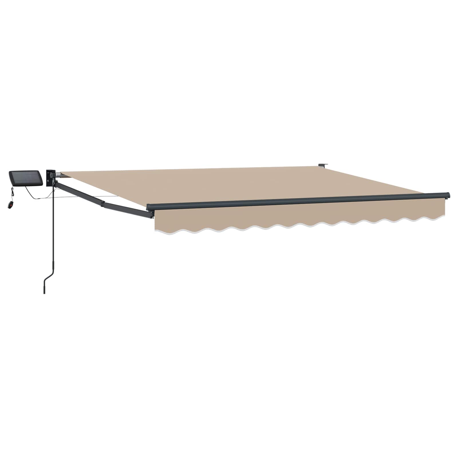 Tenda retrattile manuale con LED Beige e Antracite 3 x 2,5 m | homemem39