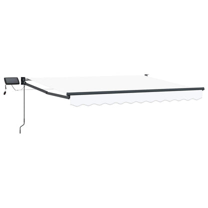 Tenda retrattile manuale con LED Bianco e Antracite 3 x 2,5 m | homemem39
