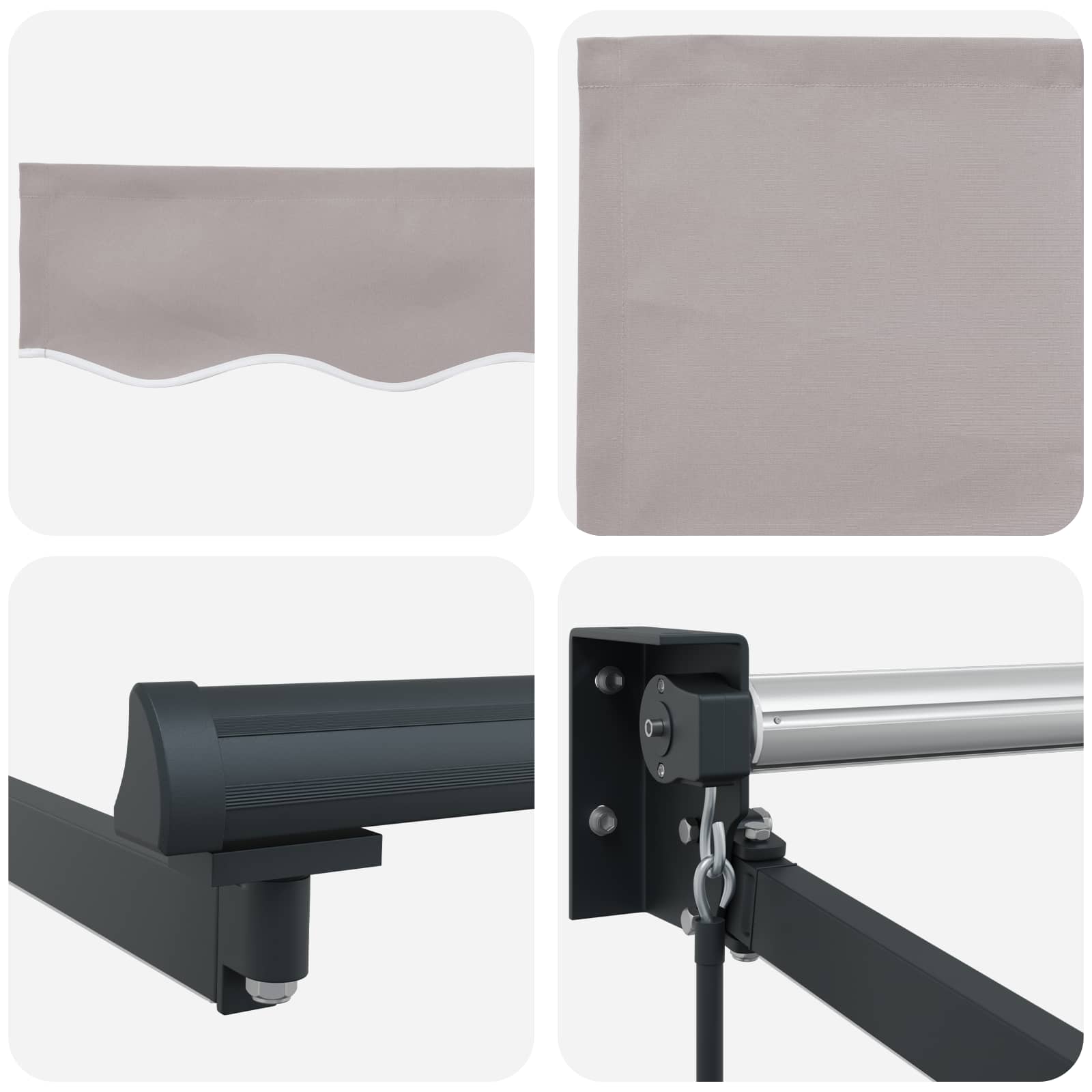 Tenda retrattile manuale con LED 3 x 2,5 m | homemem39