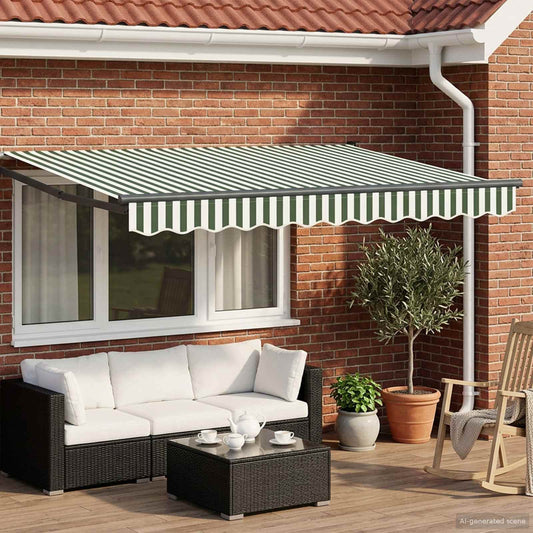 Tenda retrattile manuale con LED 3 x 2,5 m | homemem39